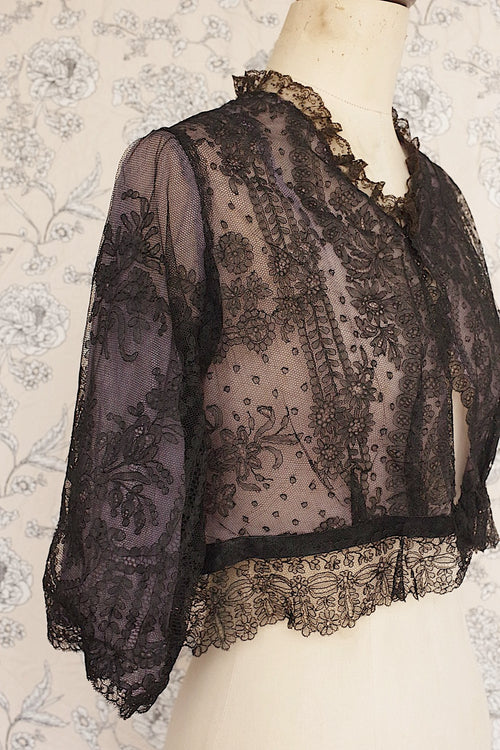 アンティーク服　vêtement antique top3 黒