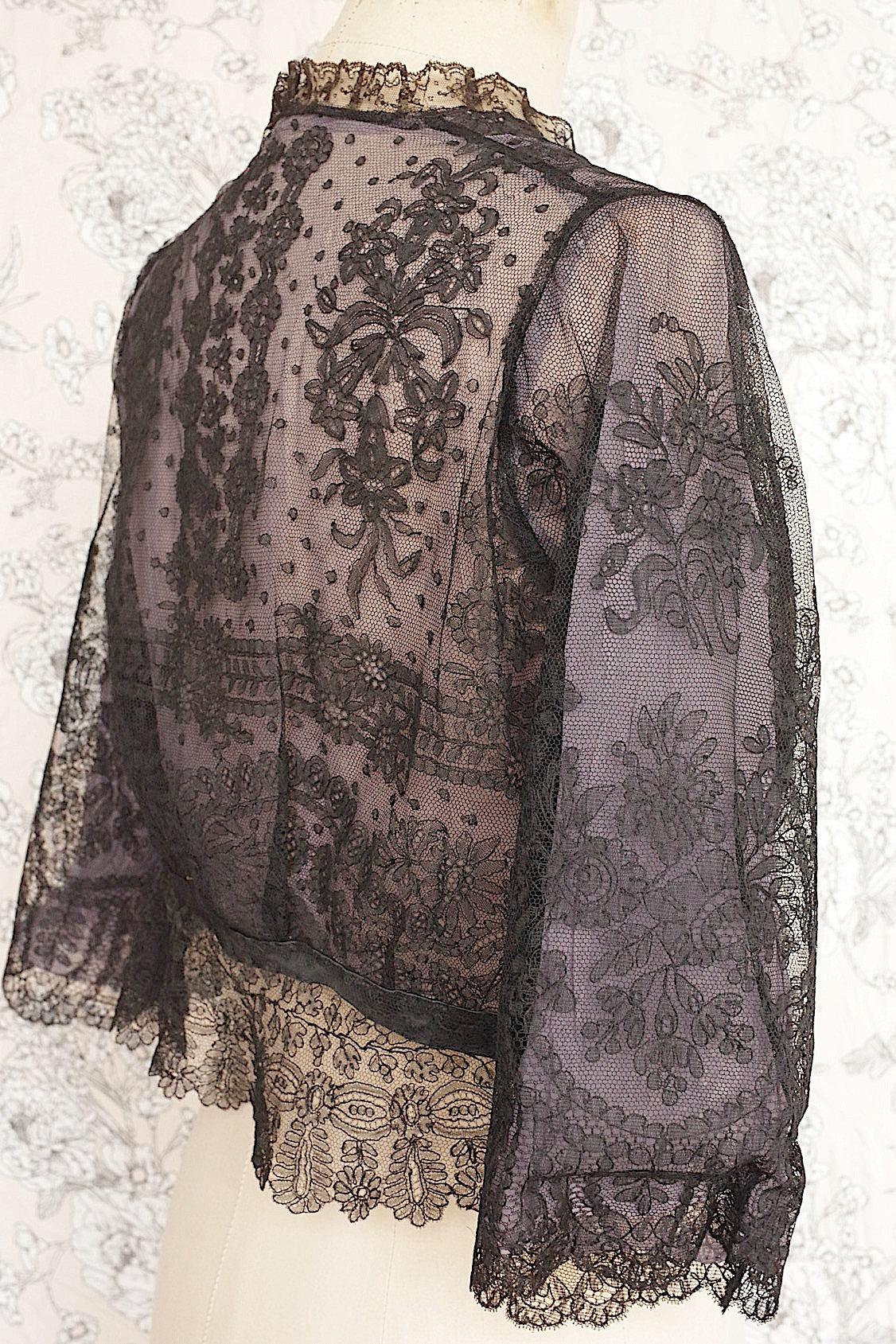 Vêtements anciens vêtement antique top3 noir