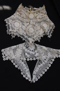 アンティークレース　dentelle ancienne　襟　素材に
