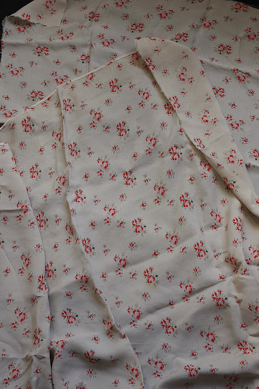 アンティーク生地　tissu ancien 小花生地　ハギレ　素材に　lots1
