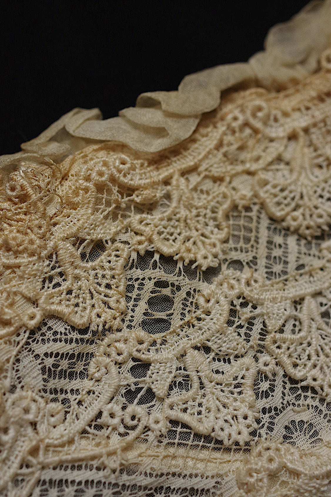 アンティークレーク襟3 dentelle anciennne 　antique Detachable collar