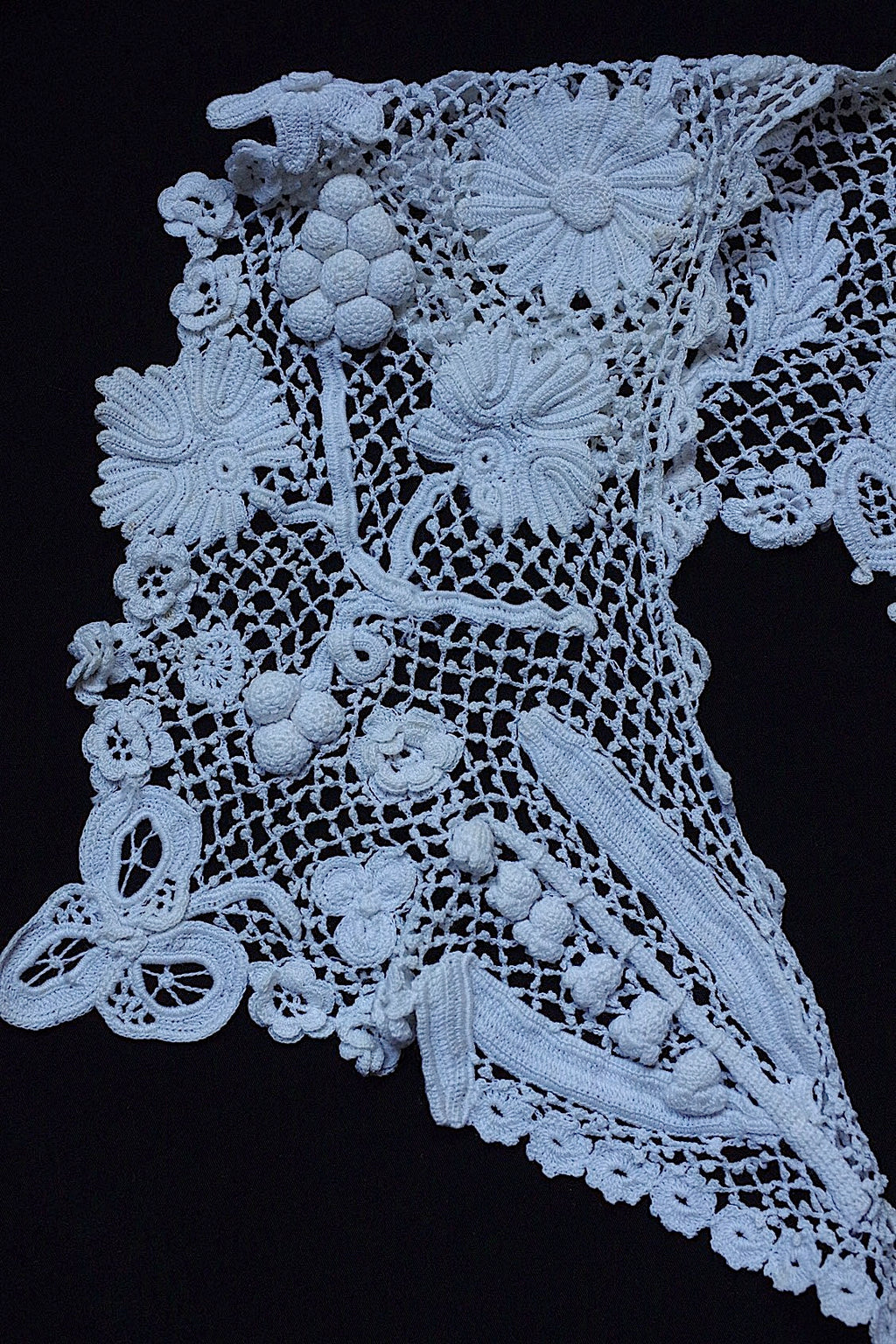 アンティークレーク襟クロシェ4 dentelle anciennne 　antique Detachable collar