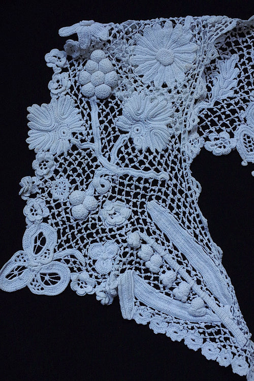 アンティークレーク襟クロシェ4 dentelle anciennne 　antique Detachable collar