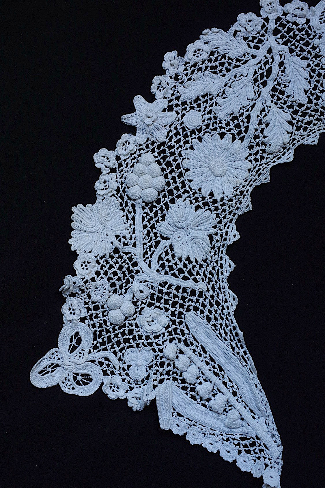 アンティークレーク襟クロシェ4 dentelle anciennne 　antique Detachable collar
