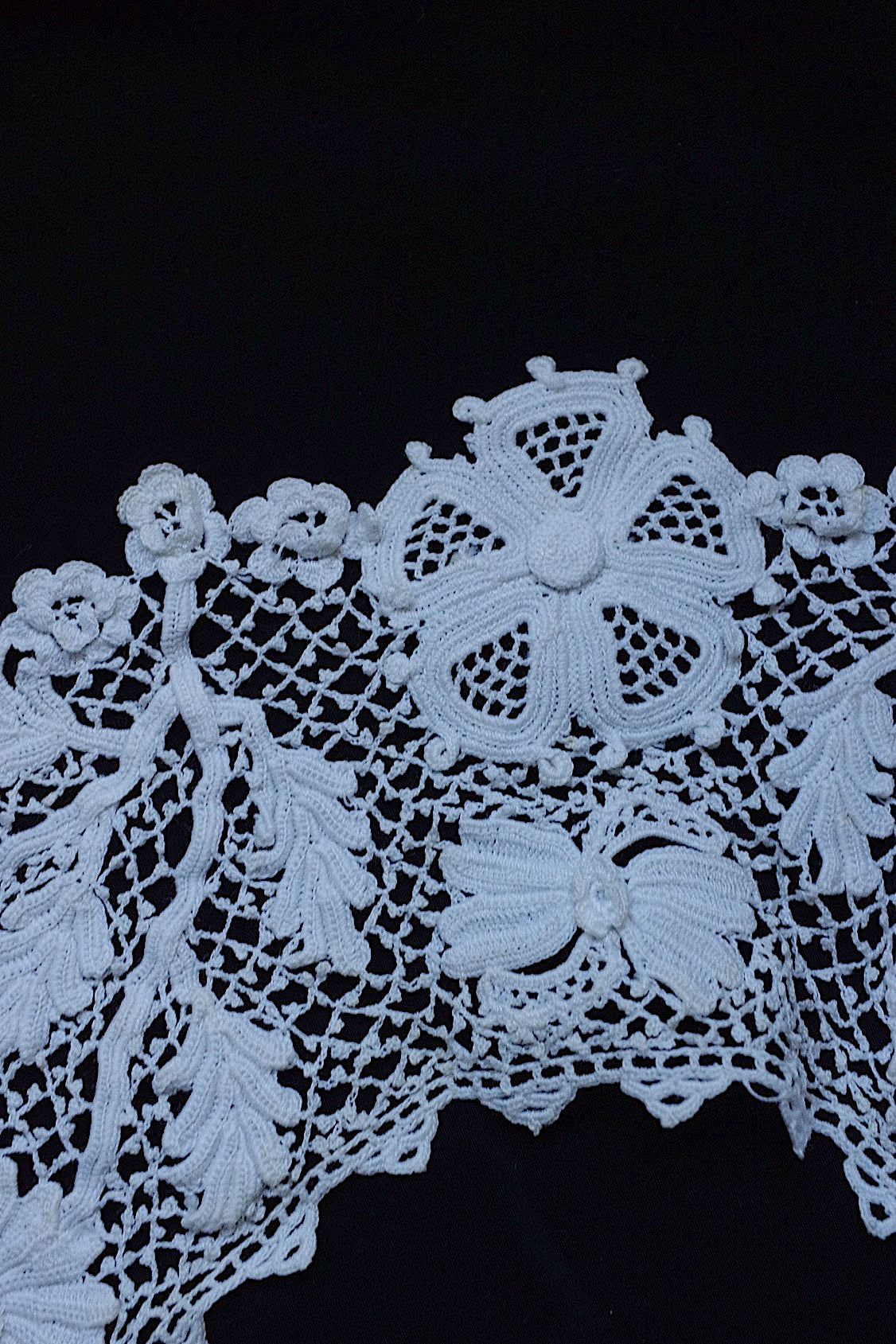 アンティークレーク襟クロシェ4 dentelle anciennne 　antique Detachable collar
