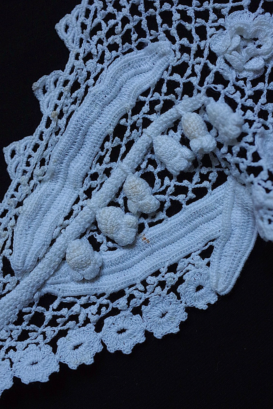 アンティークレーク襟クロシェ4 dentelle anciennne 　antique Detachable collar
