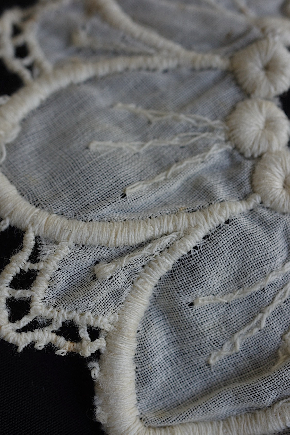 アンティークレーク襟クロシェ5 dentelle anciennne 　antique Detachable collar