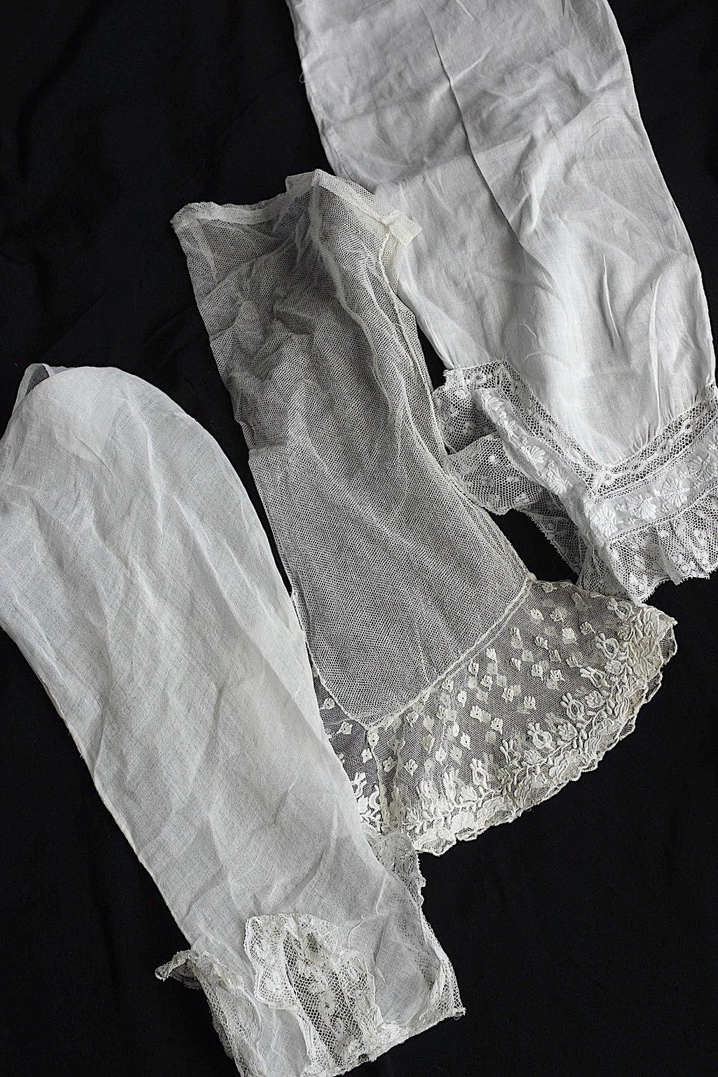 アンティークレース　dentelle ancienne レース装飾袖　３枚