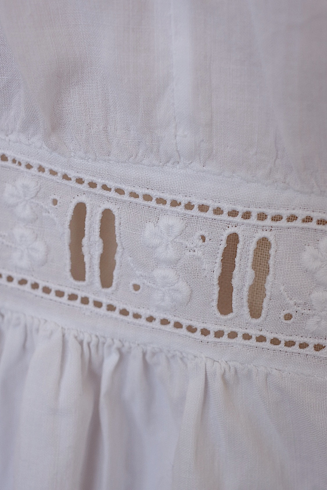 アンティークワンピース　vêtement　antique　コットンランジェリーワンピース3