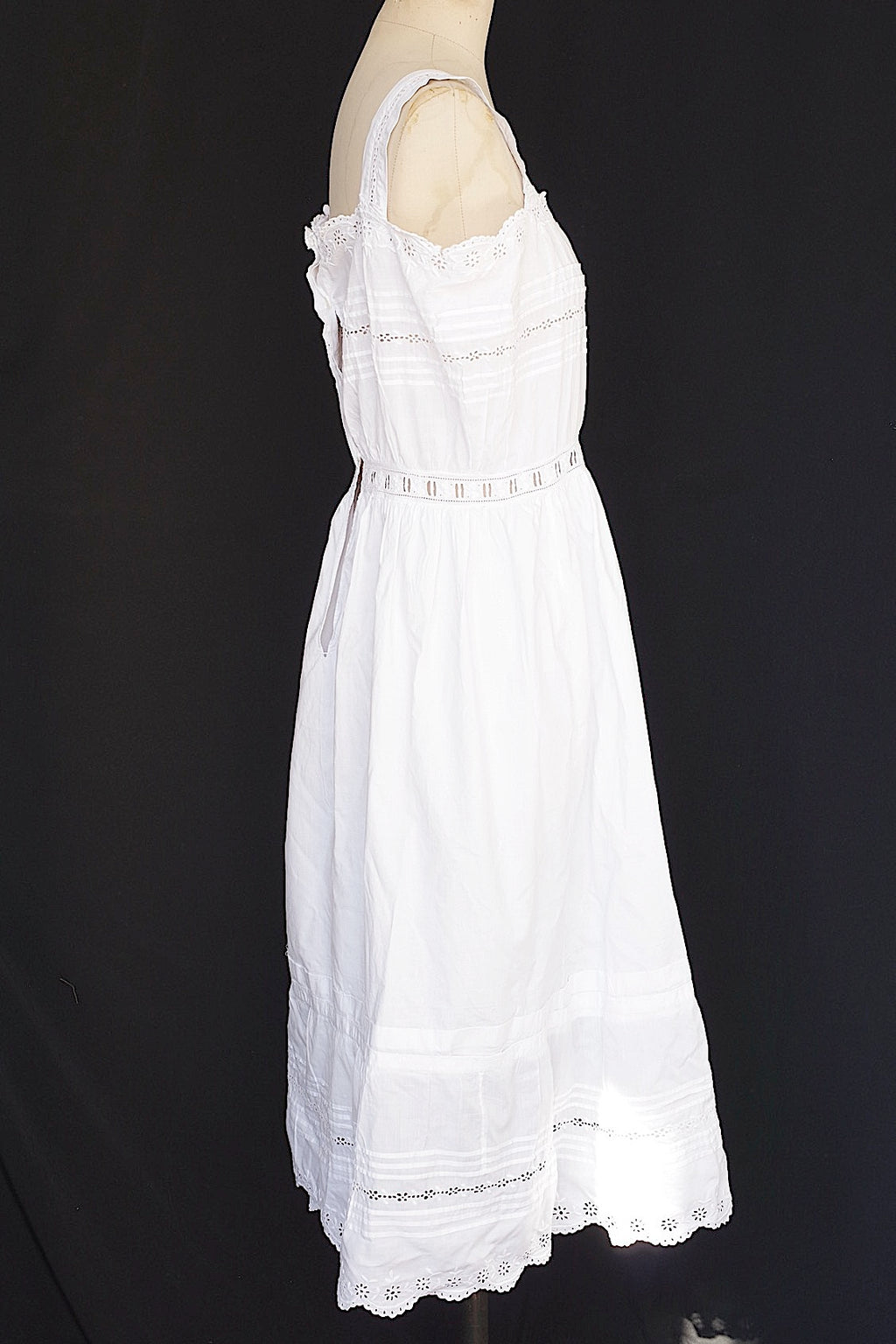 アンティークワンピース　vêtement　antique　コットンランジェリーワンピース3