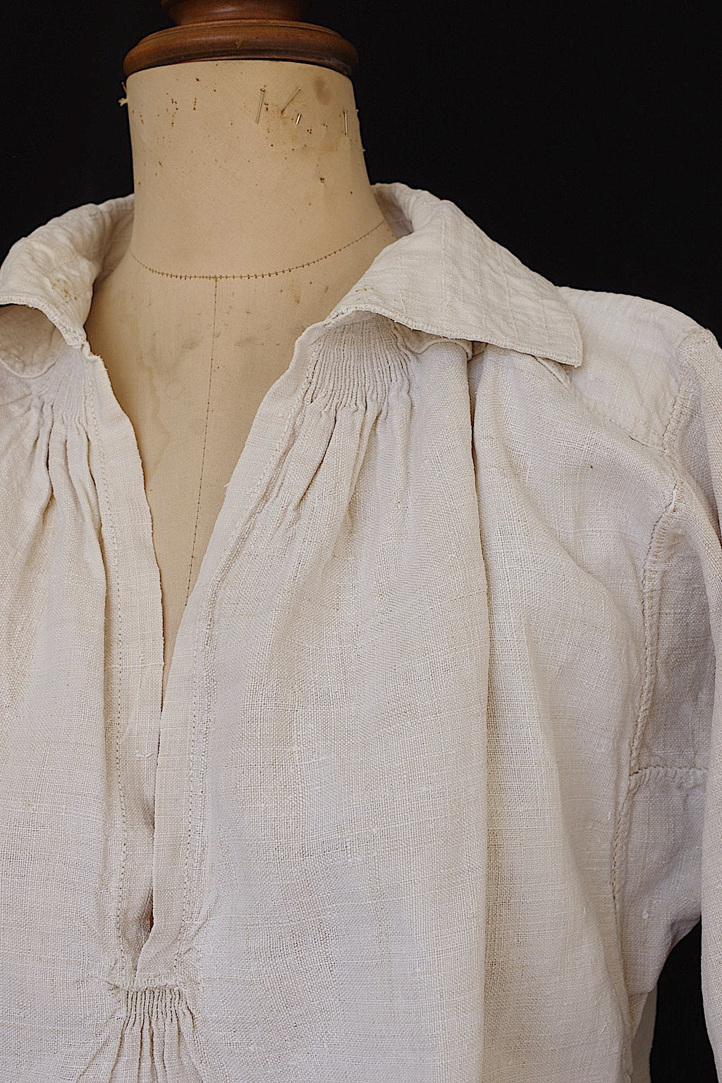 アンティークリネン服　vêtement　antique　リネンシャツ