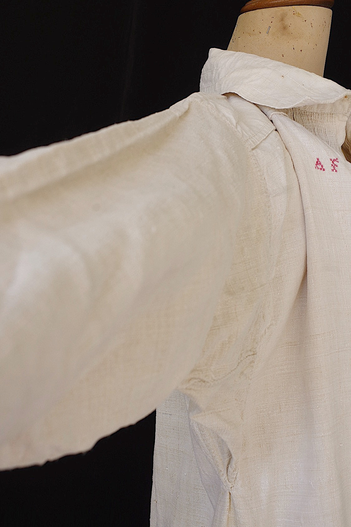 アンティークリネン服　vêtement　antique　リネンシャツ