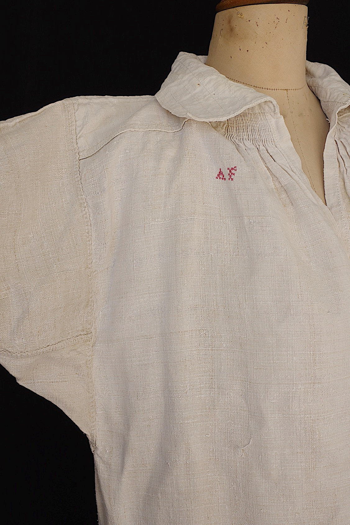 アンティークリネン服　vêtement　antique　リネンシャツ