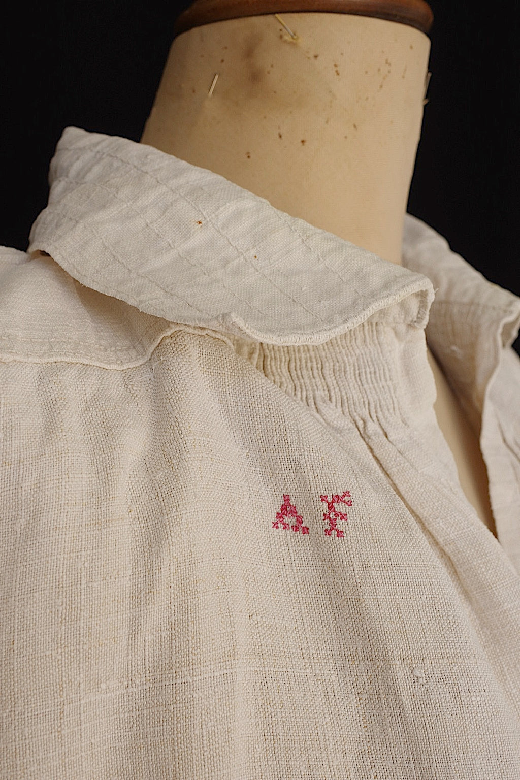 アンティークリネン服　vêtement　antique　リネンシャツ