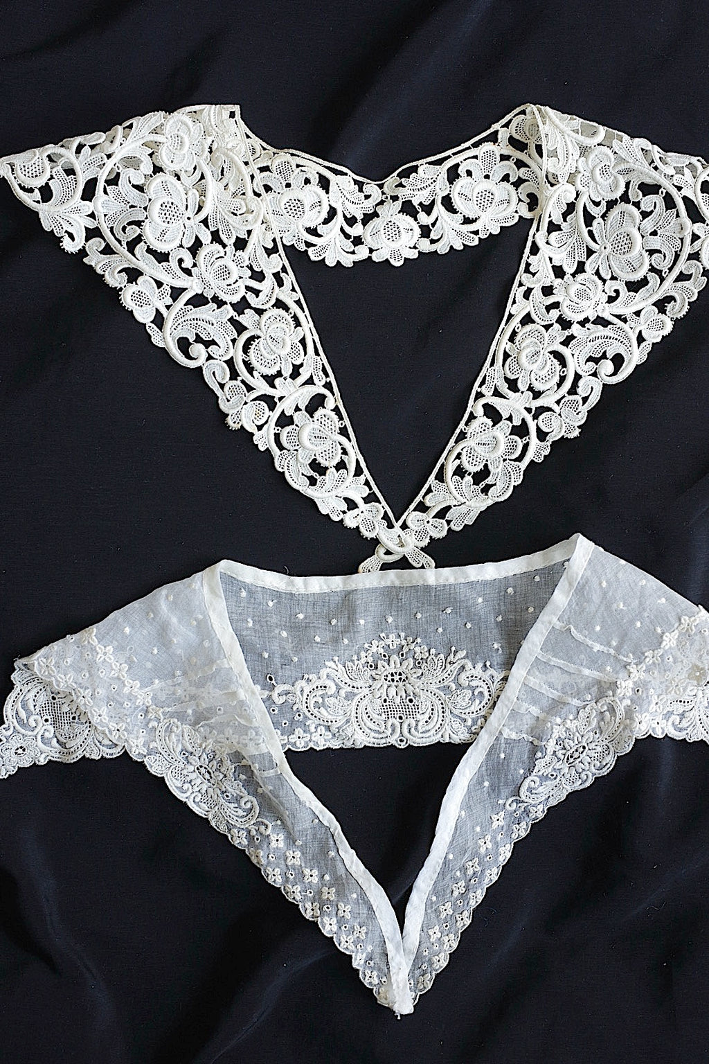 アンティークレーク襟　dentelle anciennne 　antique Detachable collar lots1
