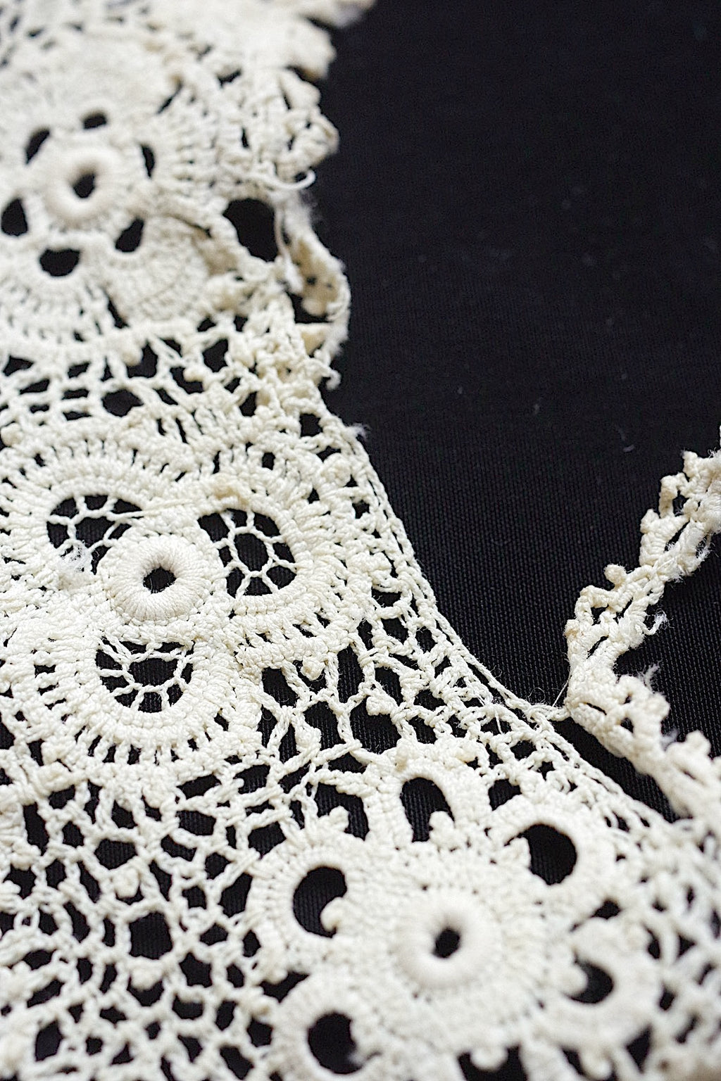 アンティークレース襟　dentelle anciennne クロシェレース襟