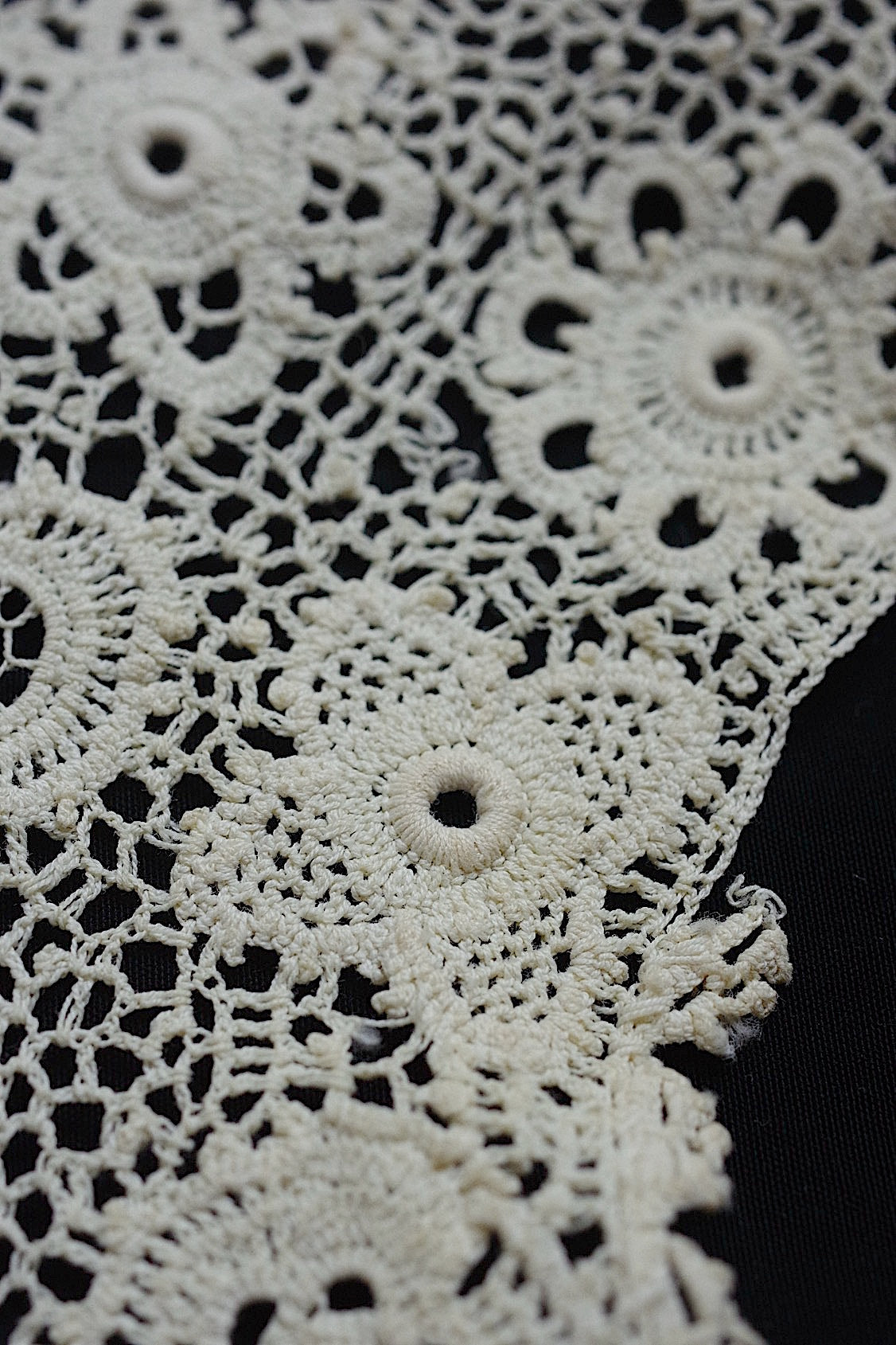 アンティークレース襟　dentelle anciennne クロシェレース襟