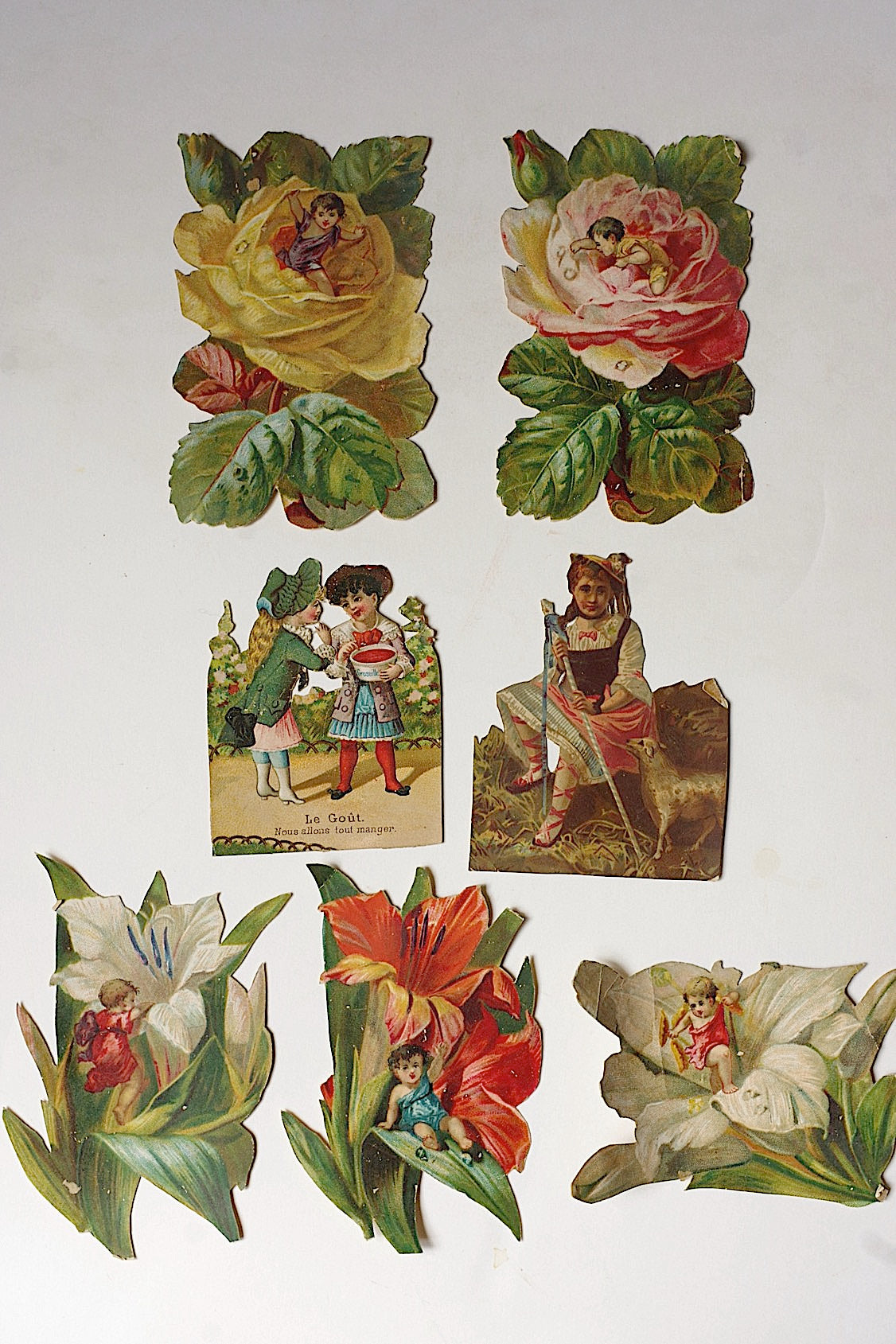 アンティークデコパージュ　papier antique lot