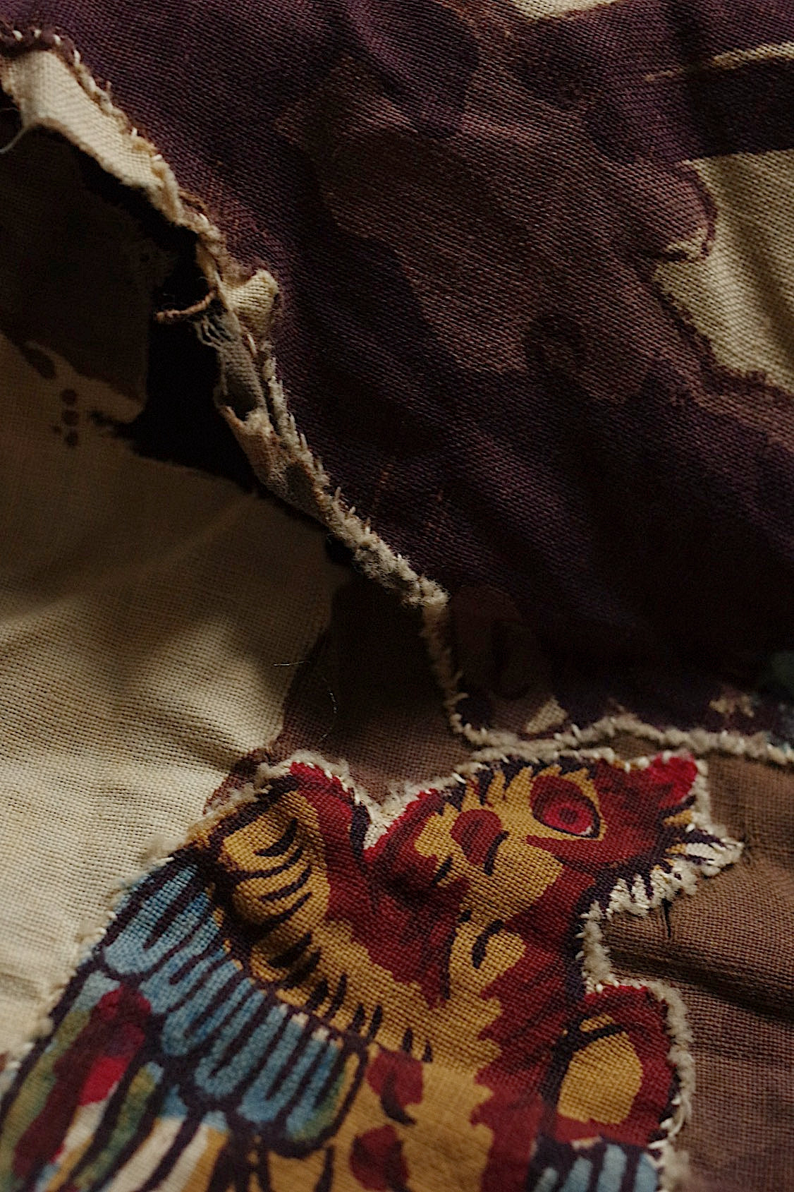 アンティーク生地　antique tissu トワル　3