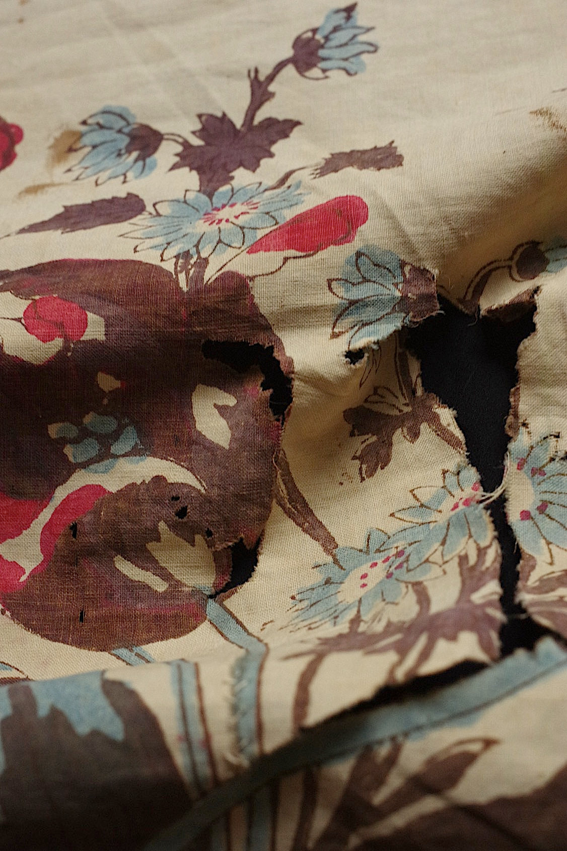 アンティーク生地　antique tissu トワル　3