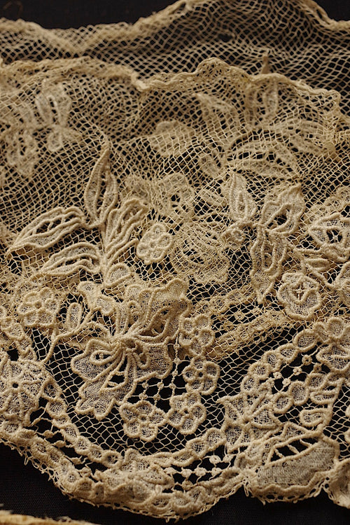 アンティークレース　dentelle ancienne　ブリュクセルレース　lot ハギレ