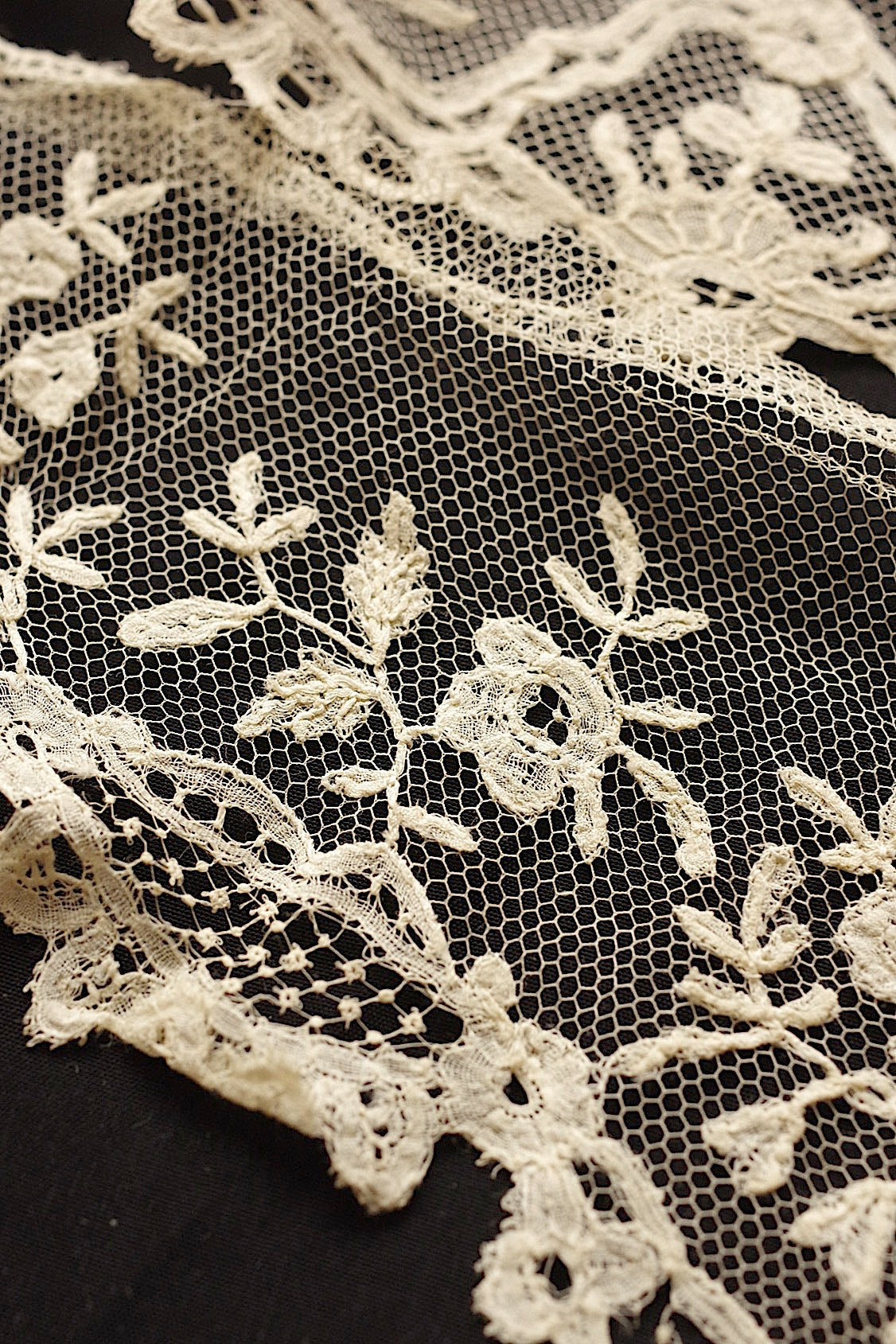 アンティークレース　dentelle ancienne　アプリカッションアングレテール　ハギレ　lot