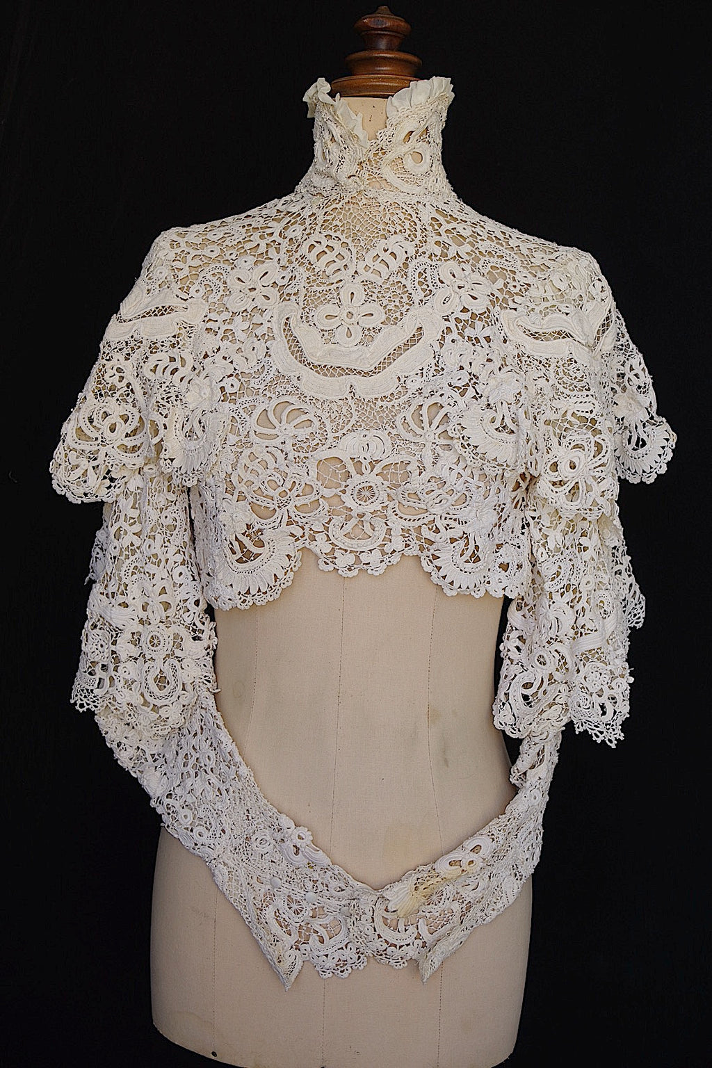 アンティーククロシェジレ　vêtement antique crochet veste