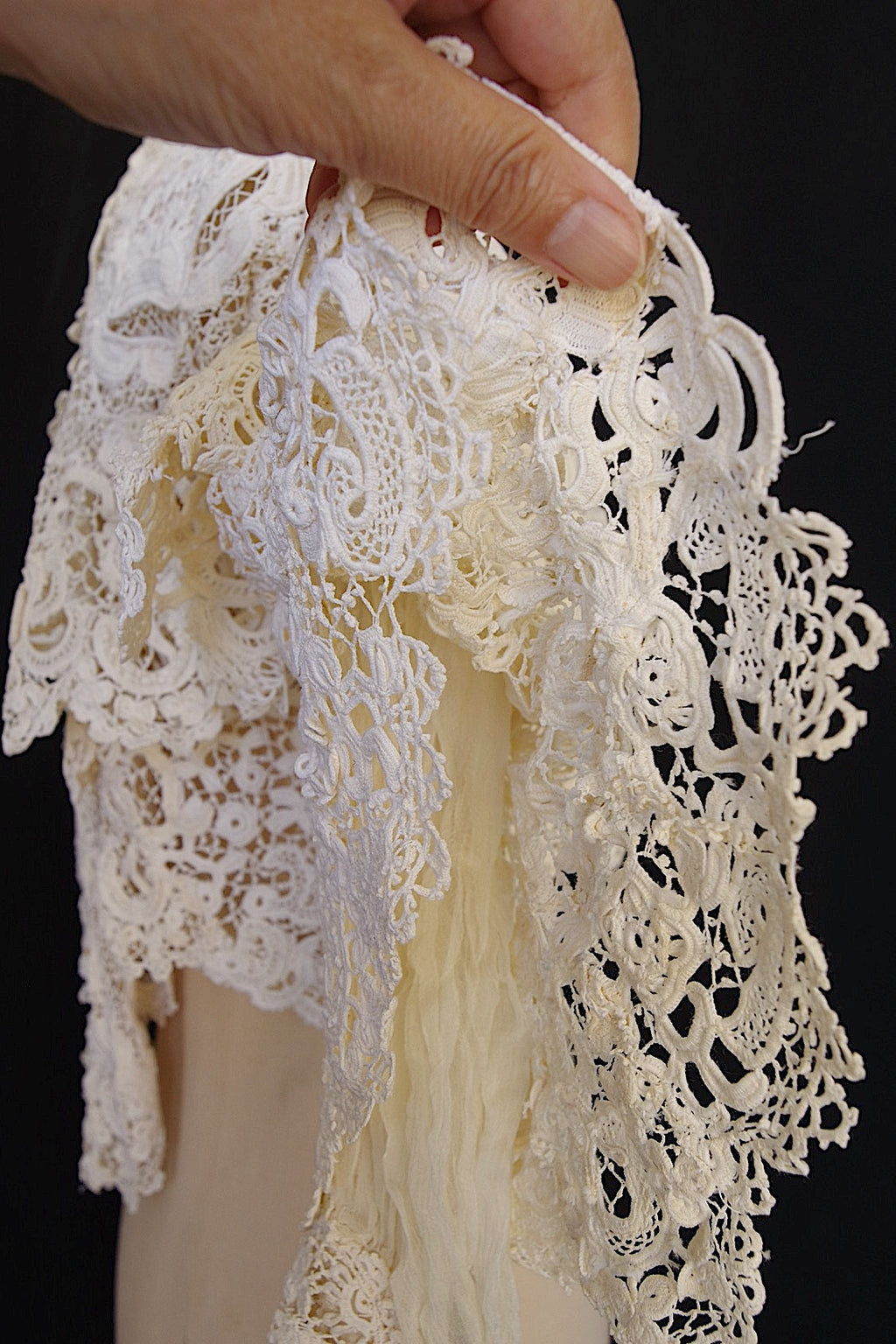 アンティーククロシェジレ　vêtement antique crochet veste