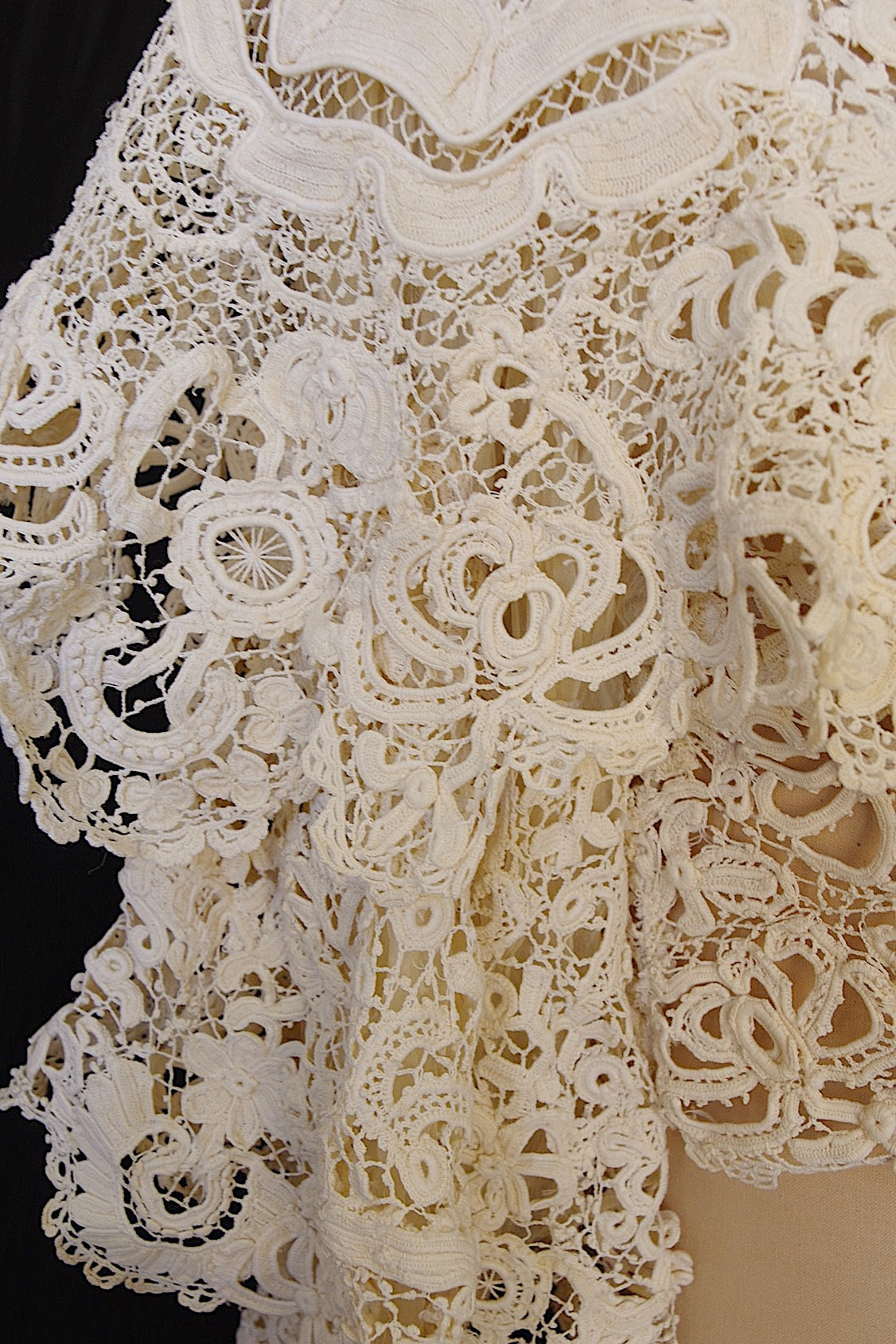 アンティーククロシェジレ　vêtement antique crochet veste