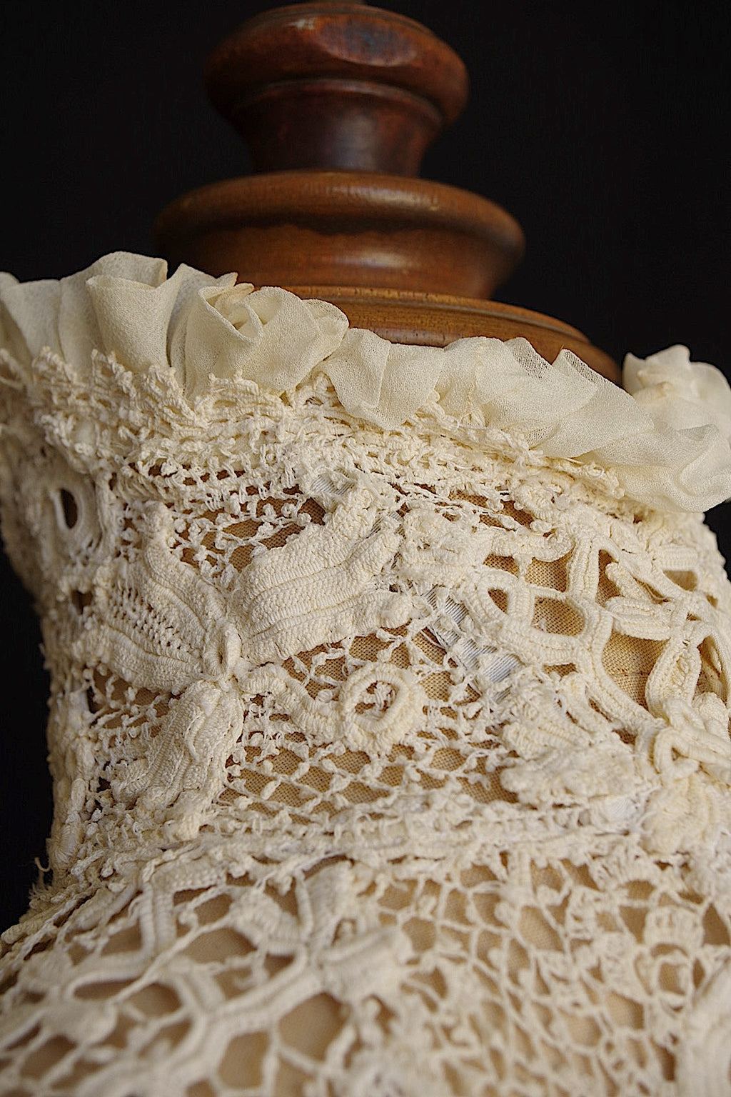 アンティーククロシェジレ　vêtement antique crochet veste