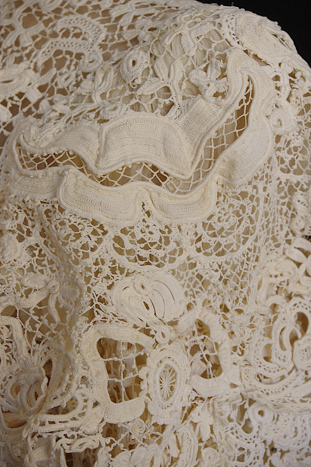 アンティーククロシェジレ　vêtement antique crochet veste