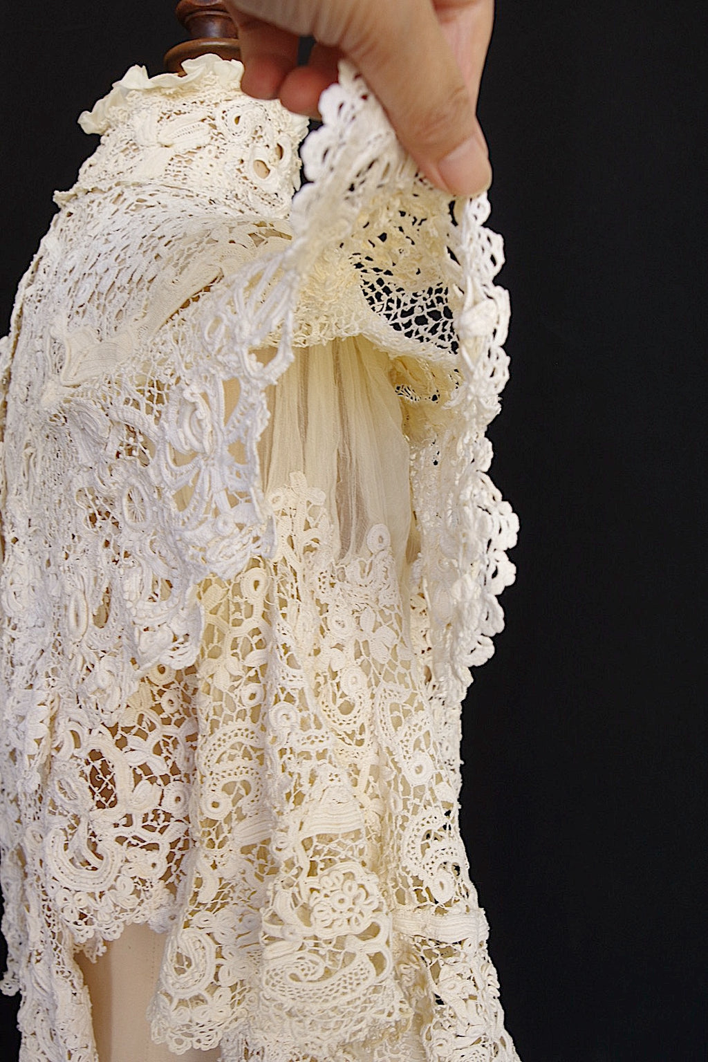 アンティーククロシェジレ　vêtement antique crochet veste