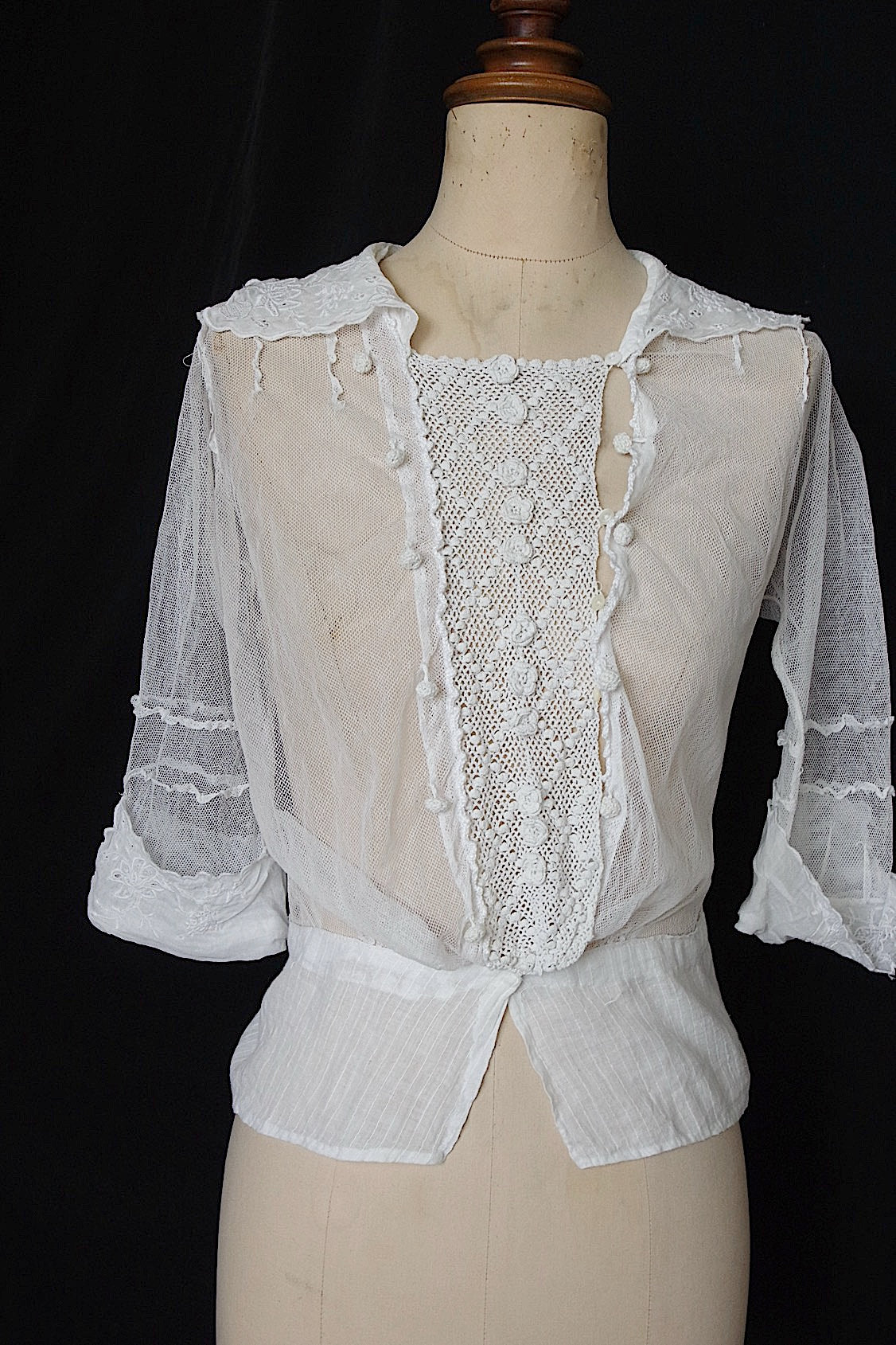 Antique lace blouse, antique blouse 2