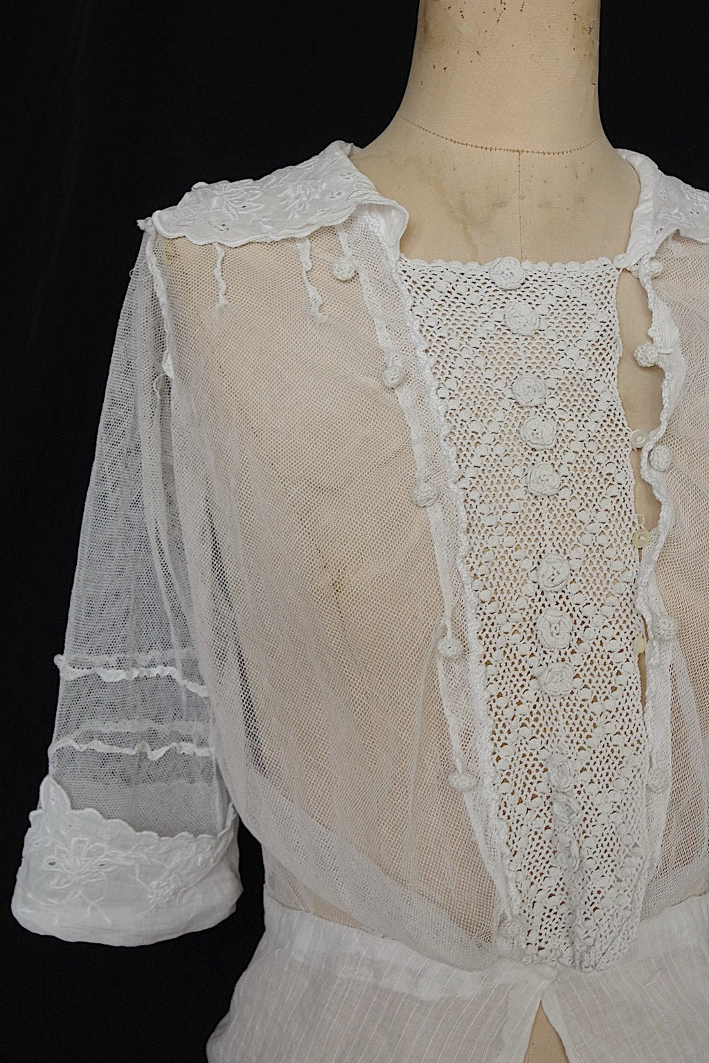 Antique lace blouse, antique blouse 2