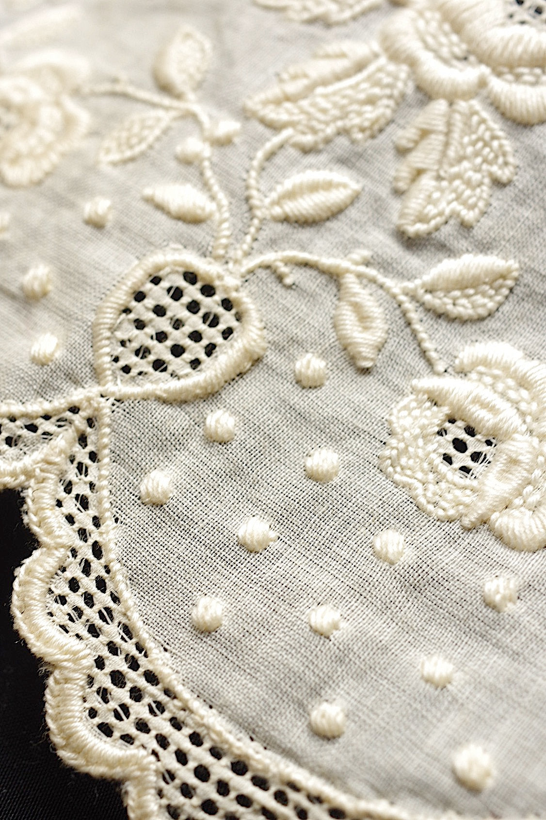 アンティークレース　dentelle ancienne 刺繍