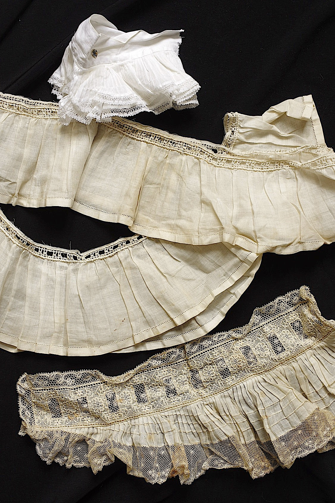 アンティークレース　dentelle ancienneプリーツ回収品lot
