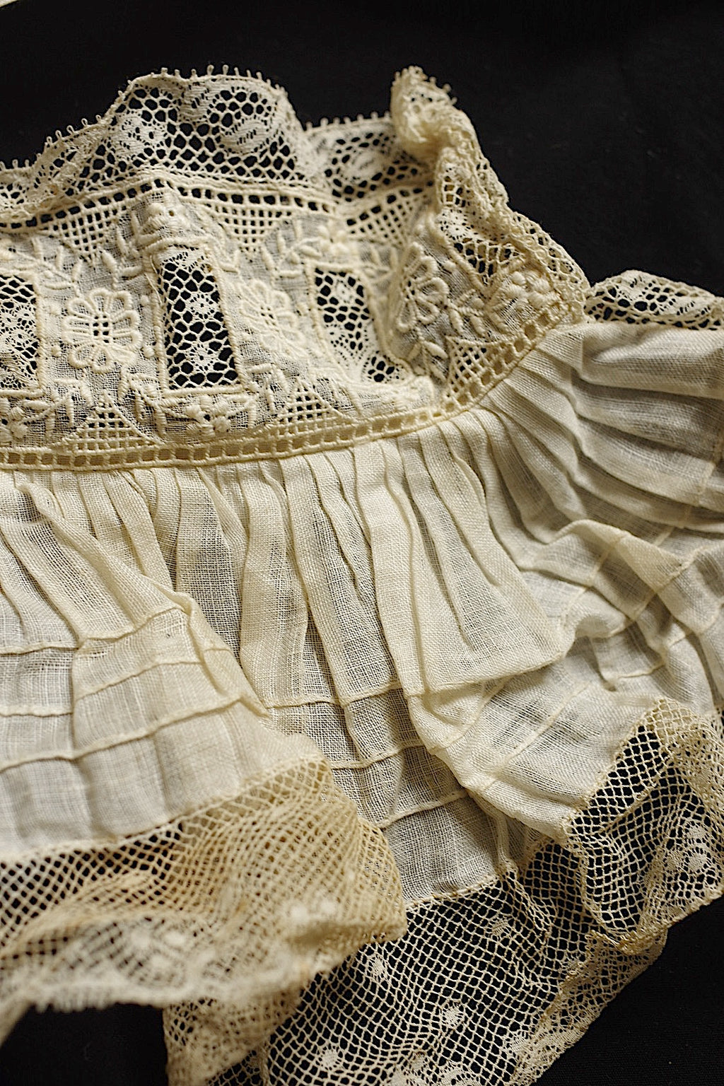アンティークレース　dentelle ancienneプリーツ回収品lot