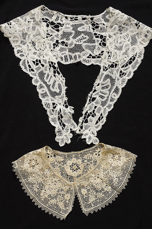 アンティークレース　dentelle ancienne　襟2つ