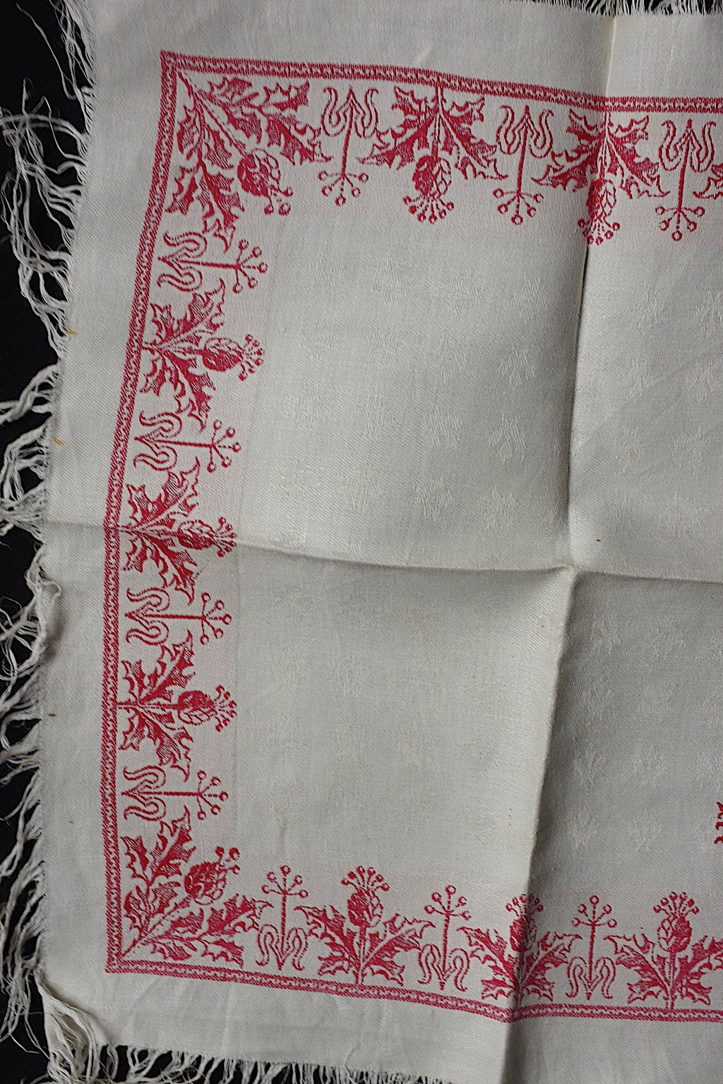 アンティークナプキン　linge de maison ancien　アザミ
