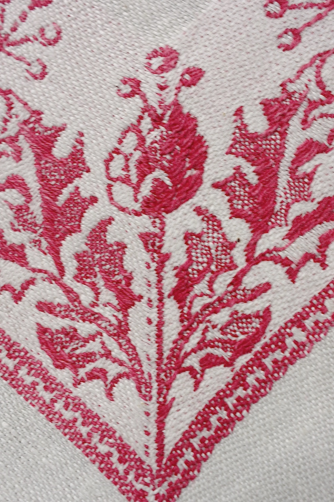 アンティークナプキン　linge de maison ancien　アザミ