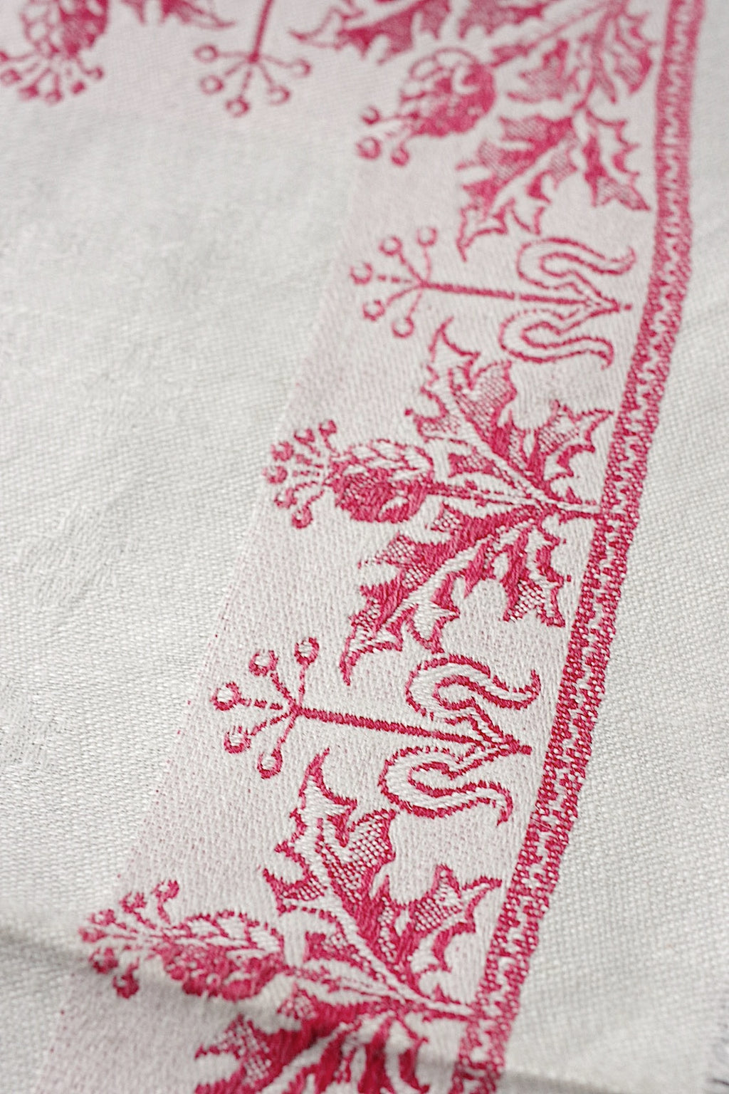 アンティークナプキン　linge de maison ancien　アザミ