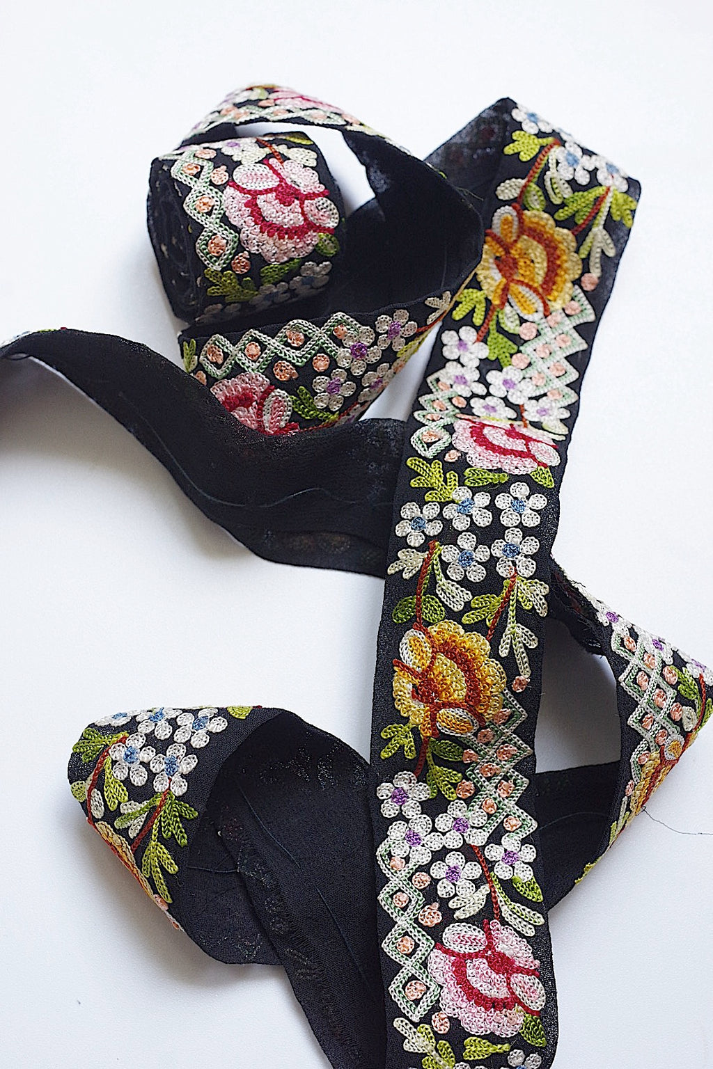 Ruban ancien ruban ancien broderie