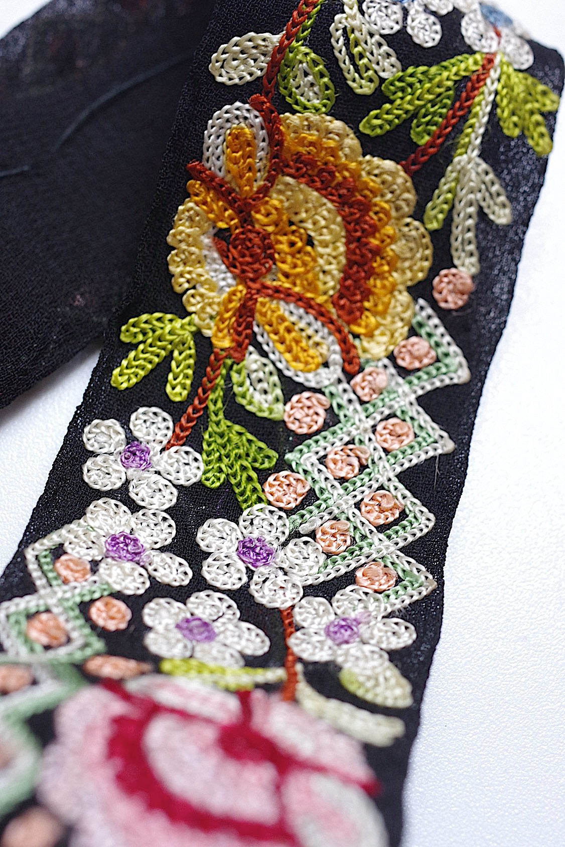 Ruban ancien ruban ancien broderie