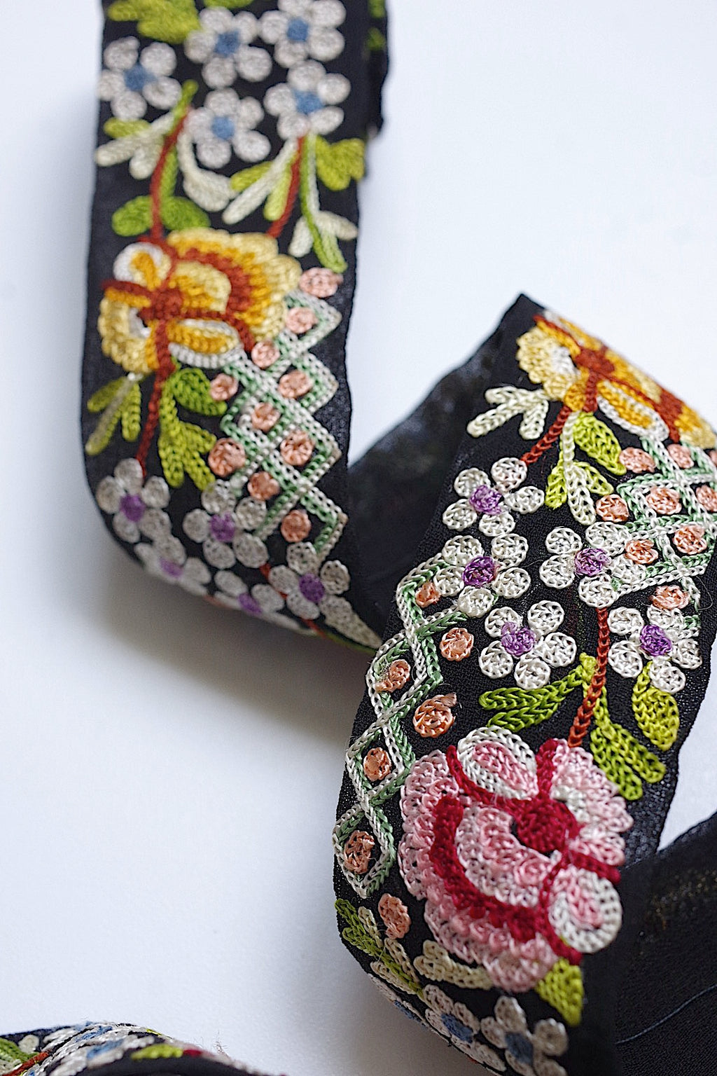Ruban ancien ruban ancien broderie