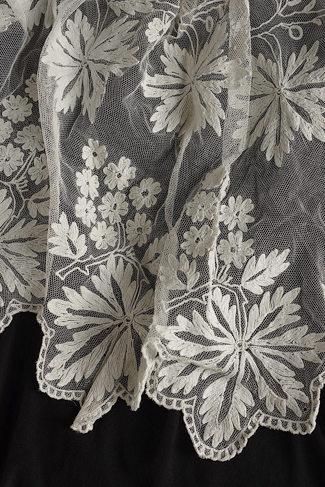 Antique lace, old lace, antique chemise skirt