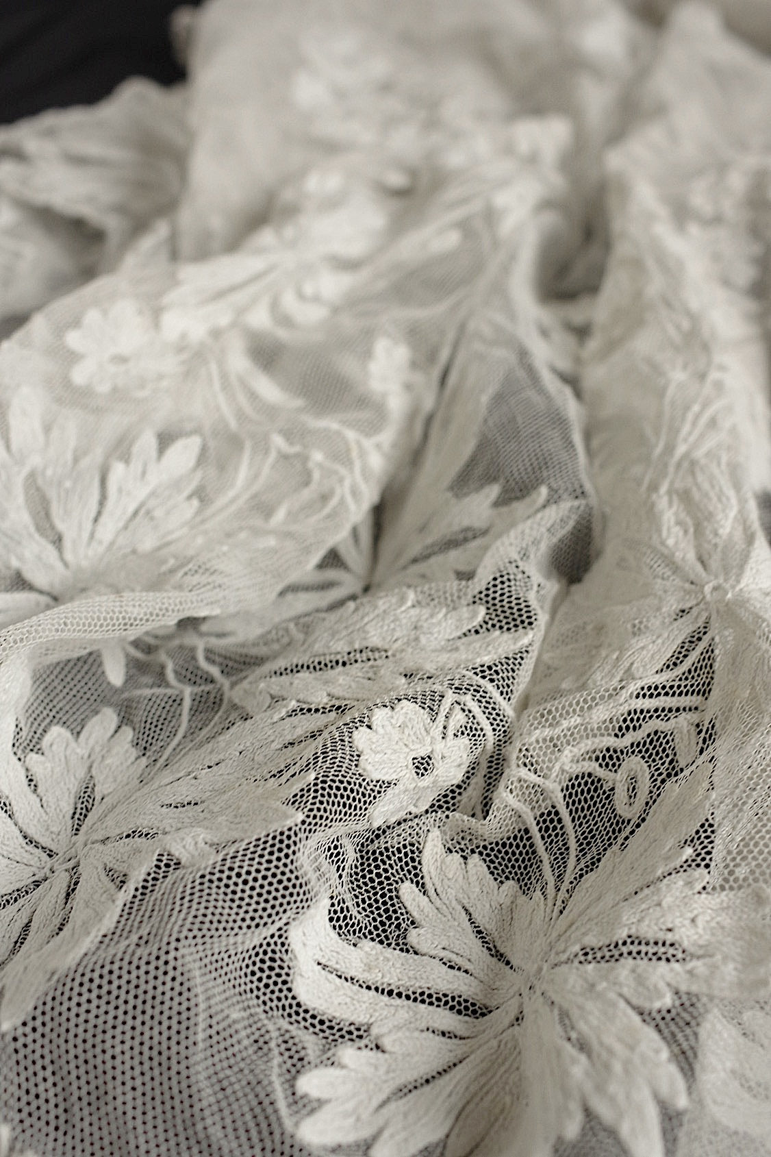 Antique lace, old lace, antique chemise skirt