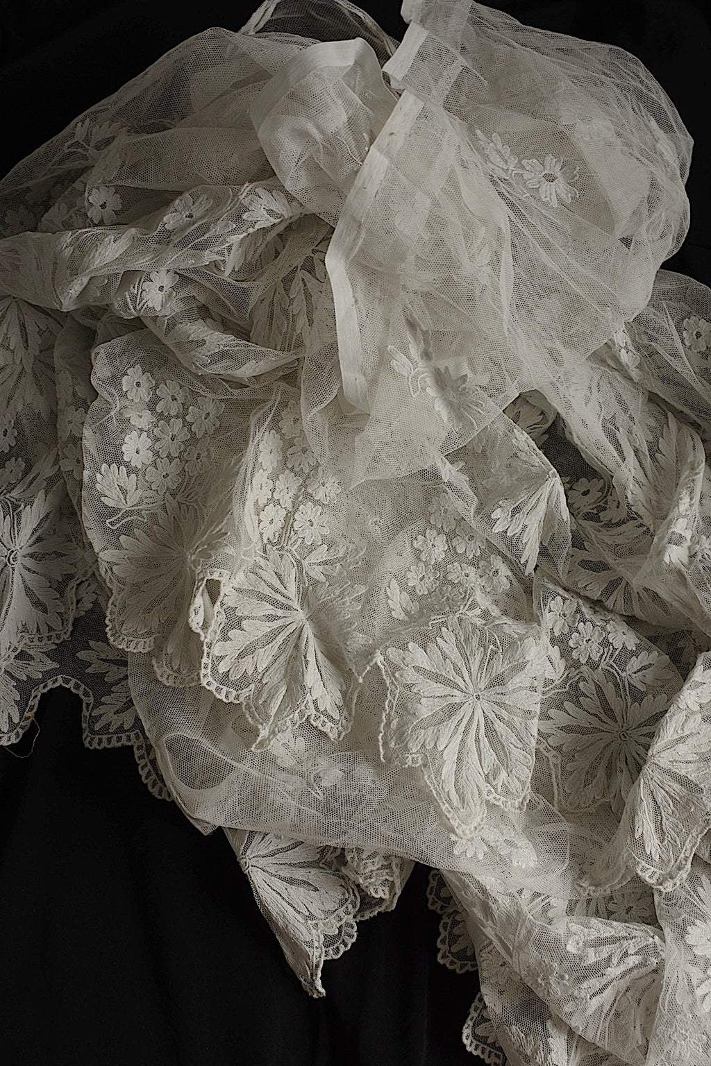 Antique lace, old lace, antique chemise skirt