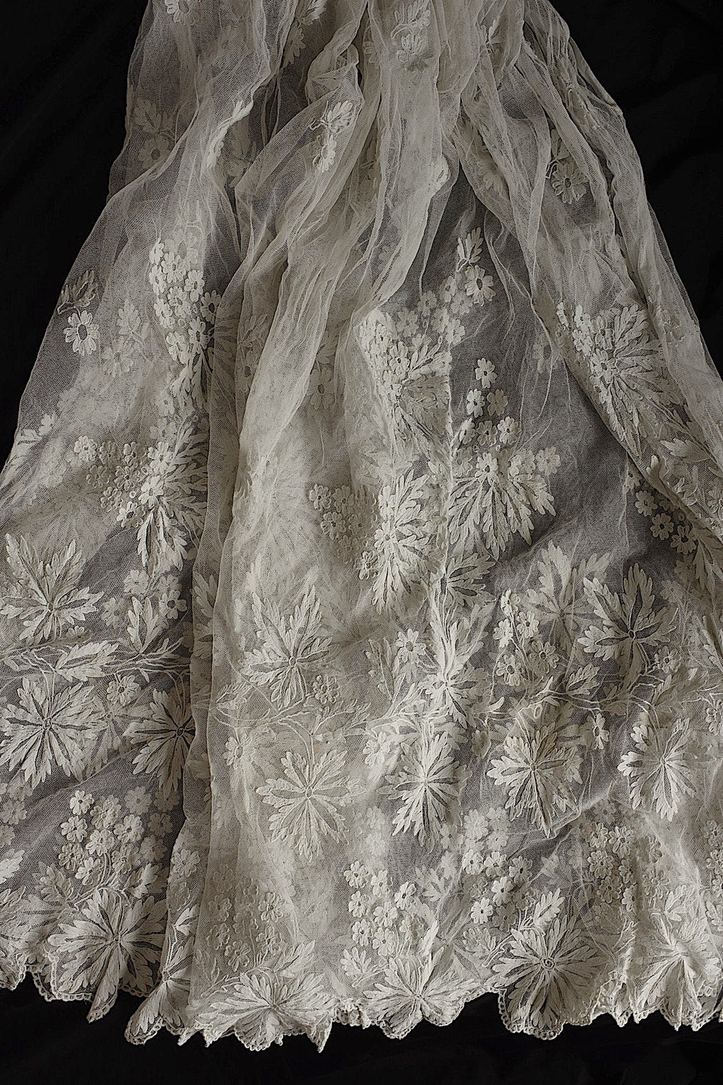 Antique lace, old lace, antique chemise skirt