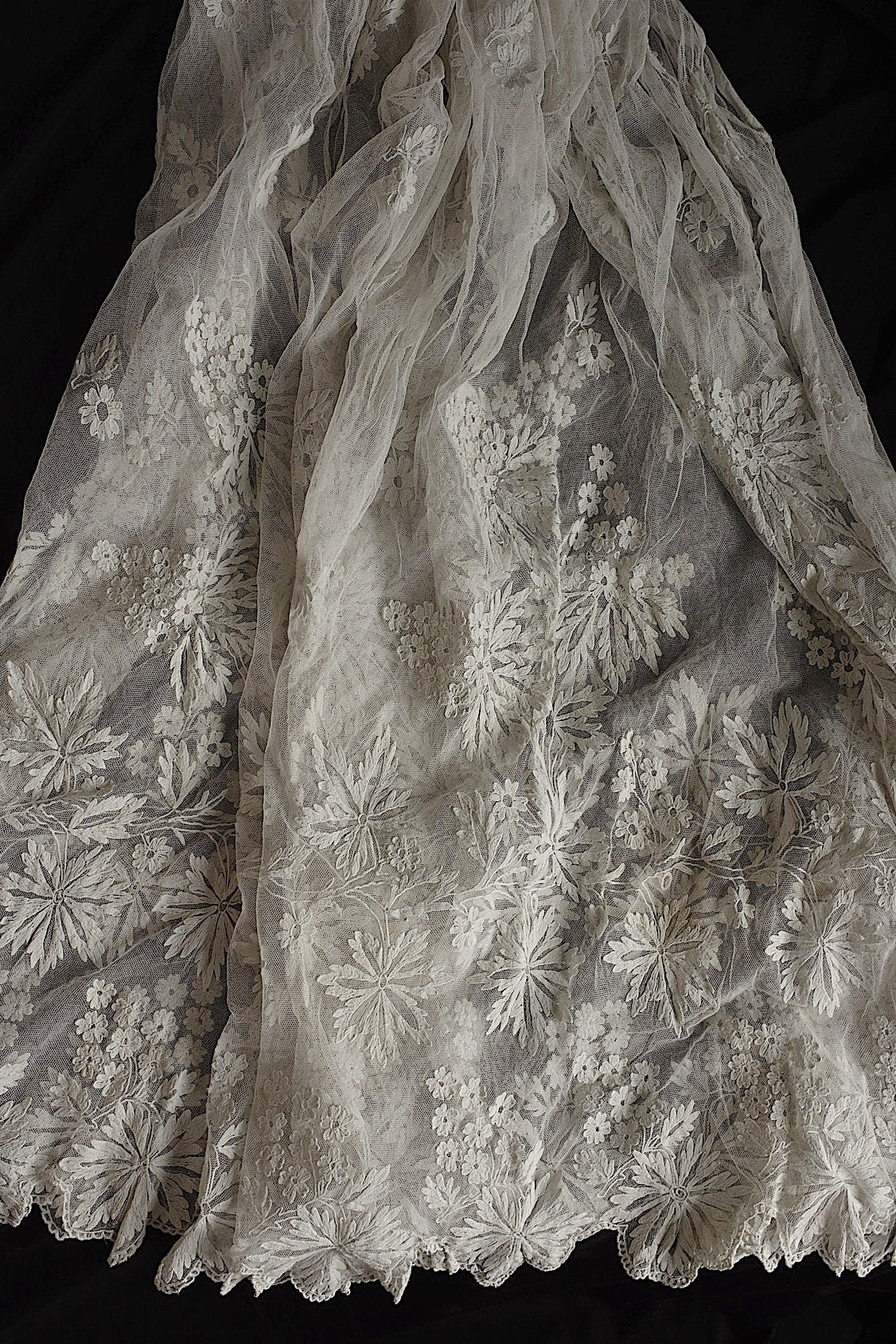 Antique lace, old lace, antique chemise skirt