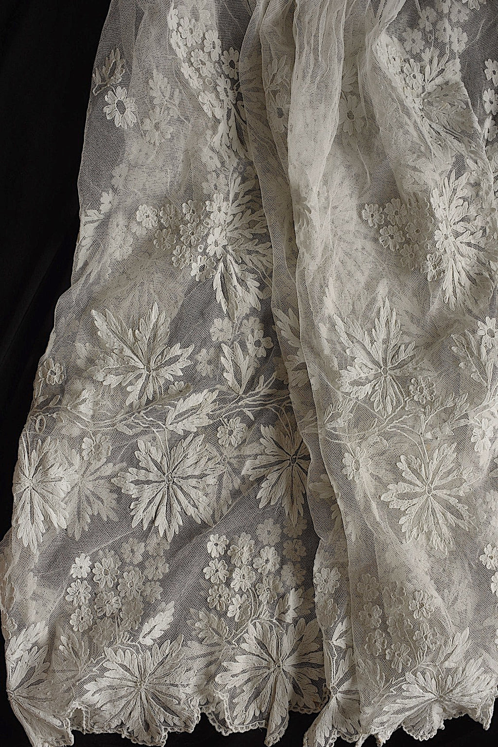 Antique lace, old lace, antique chemise skirt